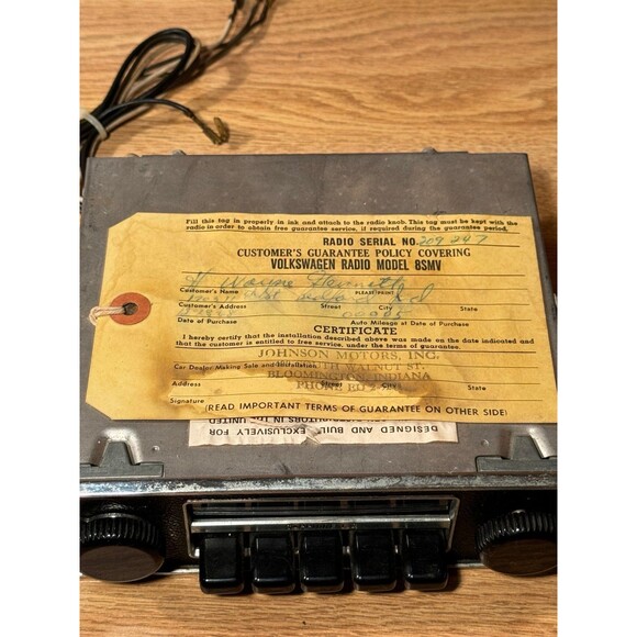 Vintage Volkswagen VW Beetle Bus SAPPHIRE IX Car Transistor Radio Stereo Tested - Picture 7 of 11